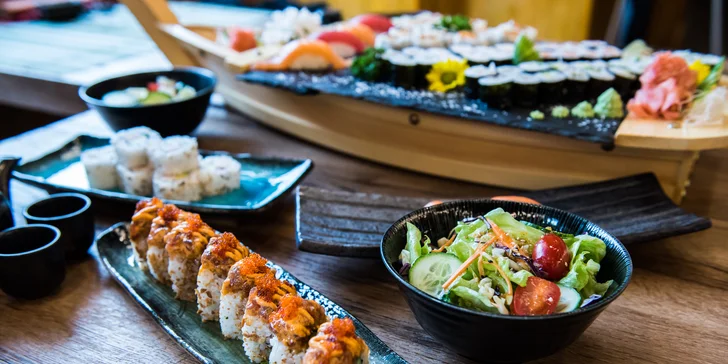 Pochutnejte si na asijských specialitách: otevřený voucher do sushi baru v hodnotě 500 nebo 1000 Kč