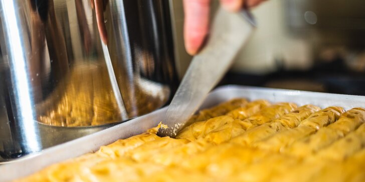 Až 1 kg baklavy z pekárny v Holešovicích: pistáciová, oříšková nebo kokosová