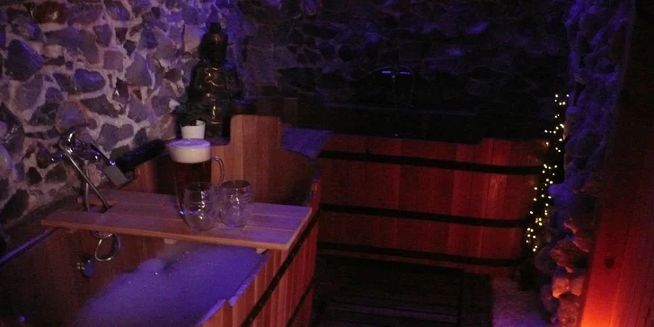 Užijte si relaxaci v soukromí: pivní balíček nebo vinná koupel pro 2 osoby