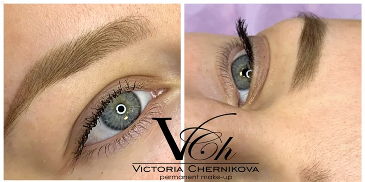 Permanentní make-up obočí nebo rtů pudrovou metodou