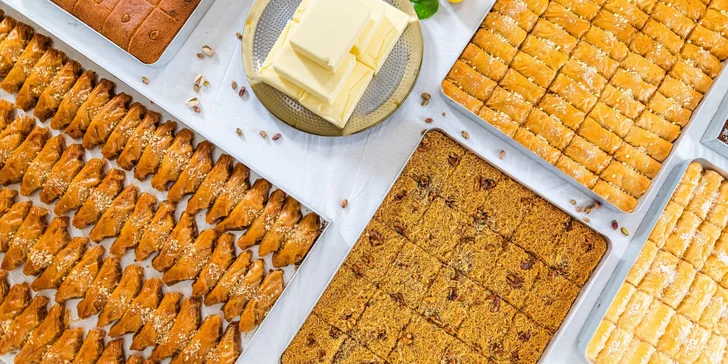 Až 1 kg baklavy z pekárny v Holešovicích: pistáciová, oříšková nebo kokosová