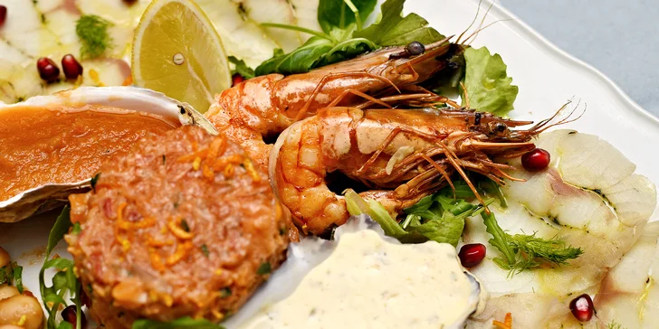 Degustační menu pro 2 osoby: marinovaná chobotnice i mořský vlk na grilu