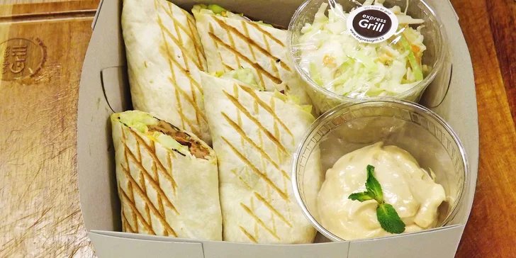 Dobroty s sebou: wrap podle výběru, salát coleslaw i domácí dip