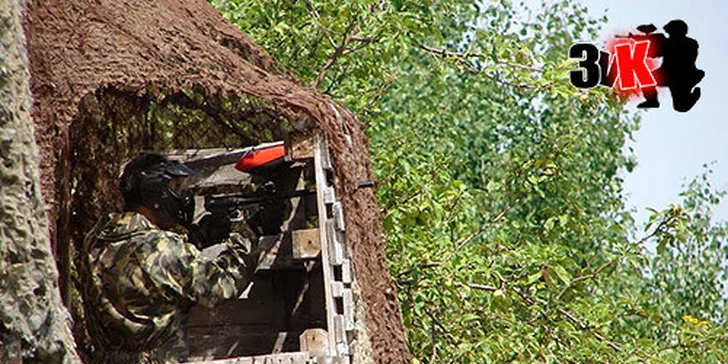 Paintball v areálu bývalé raketové základny až pro 10 hráčů