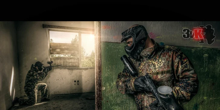 Paintball v areálu bývalé raketové základny až pro 10 hráčů