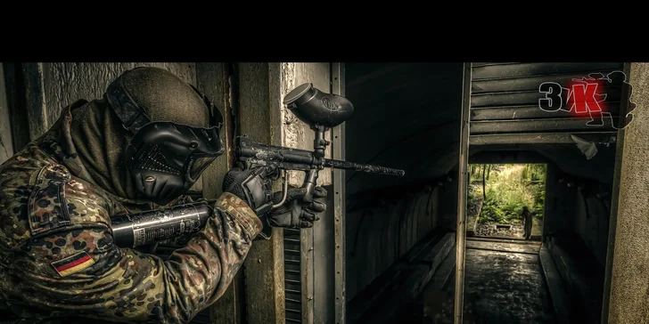 Paintball v areálu bývalé raketové základny až pro 10 hráčů