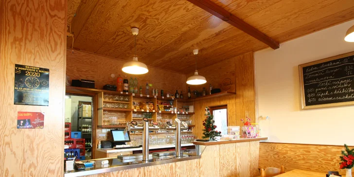 3chodové menu a nápoj dle výběru pro dva: vepřový steak, kuřecí prso i brownies