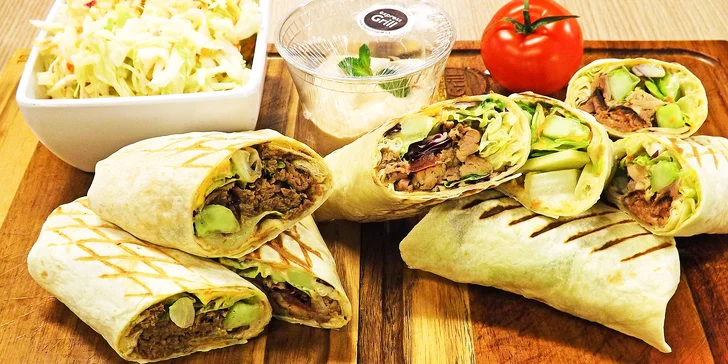 Dobroty s sebou: wrap podle výběru, salát coleslaw i domácí dip