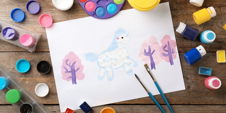Kurz plný malování a tvoření pro děti do 13 let: jedna nebo sedm lekcí