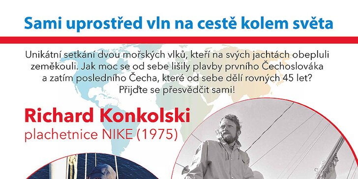 Přednáška - mořeplavci Richard Konkolský a Martin Doleček