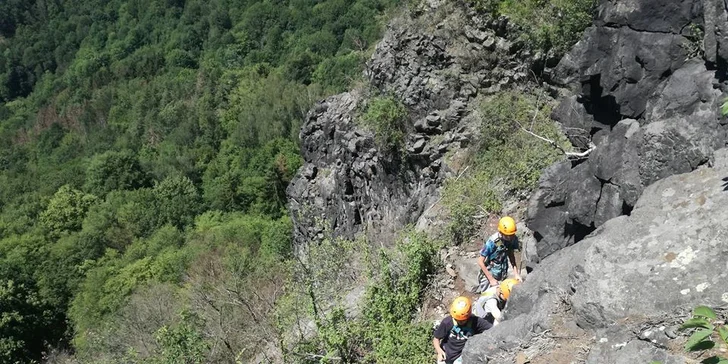 Kurz Via Ferrata lezení Vrabinec vč. výhledů do údolí Labe