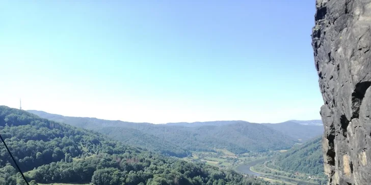 Kurz Via Ferrata lezení Vrabinec vč. výhledů do údolí Labe