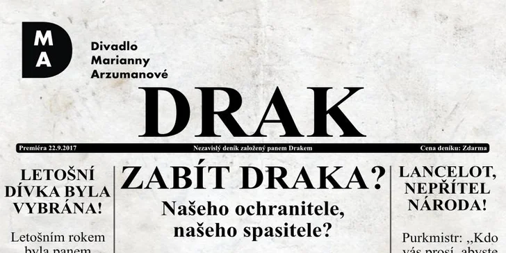 Valentýnská dárková poukázka: 2 vstupenky na libovolné představení Divadla Marianny Arzumanové