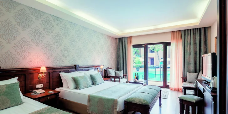 5* hotel Club Turan Prince přizpůsobený dětem. All inclusive, aquapark, lunapark i zoo