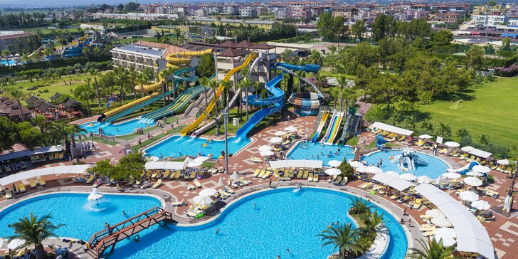5* hotel Club Turan Prince přizpůsobený dětem. All inclusive, aquapark, lunapark i zoo