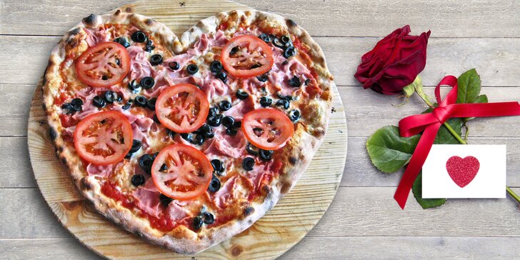 Pizza ve tvaru srdce: ručně dělaná, výběr z 10 druhů