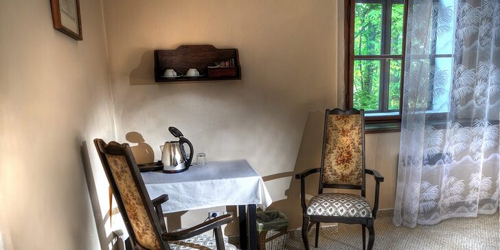 Romantika a skvělé jídlo pro dva v Chateau Hostačov