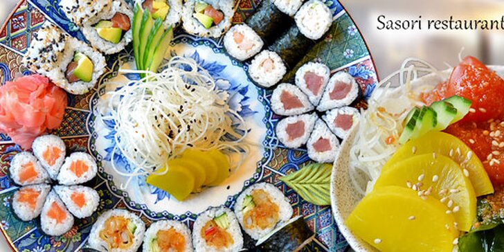 Sushi menu pro dva v novém restaurantu Sasori