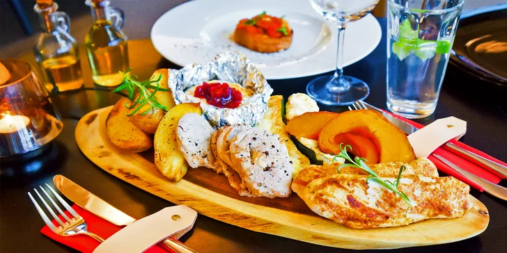 Valentýnské menu: bruschetta, grilované dobroty a sladké překvapení