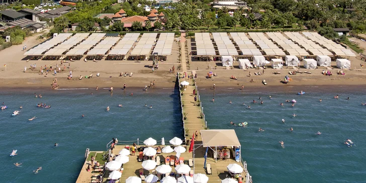 5* Sherwood Exclusive Lara s all inclusive. Aquapark, plážový relax i vodní sporty
