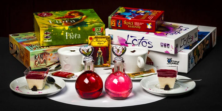 Deskoherní Valentýn s elixírem lásky, kávou a dezertem pro 2 osoby