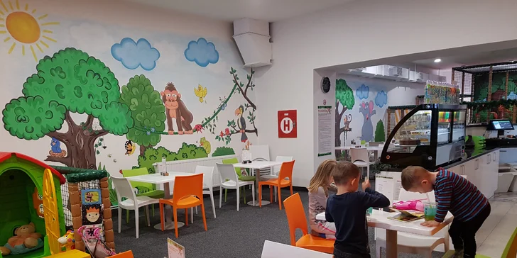 Celodenní vstup do herny pro děti: skluzavka, trampolína i opičí dráha