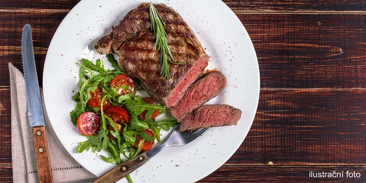 Cokoli z nového menu restaurace Pod Terasami: steaky, česká klasika i saláty