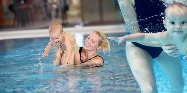 10 lekcí plavání pro děti a miminka ve slané vodě