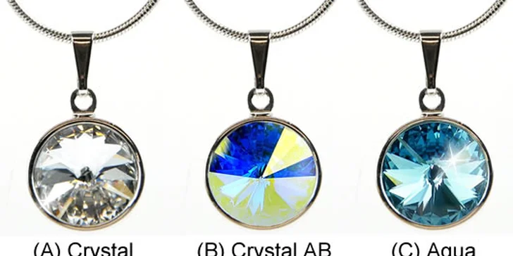 Nádherný řetízek a náušnice s krystaly Swarovski