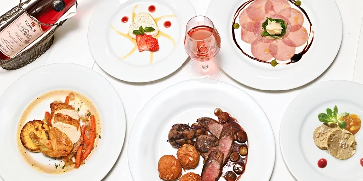 Valentýn na Malé Straně: tříchodové menu podle výběru i s lahví vína pro 2 osoby