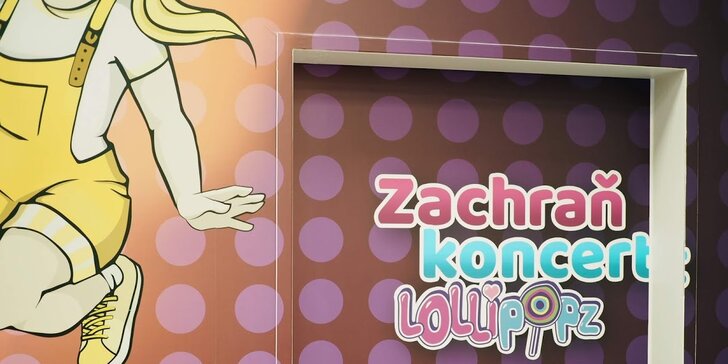 Zachraň koncert Lollipopz: dětská úniková hra pro 1 až 4 hráče od 5 let
