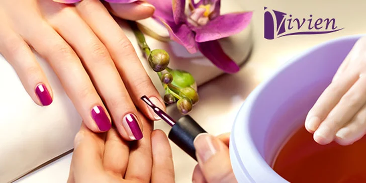SPA manikúra se zábalem, navíc Shellac či P-Shine