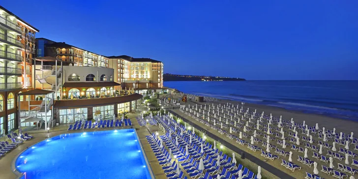 4* resort u nekonečné pláže letoviska Obzor, moderní aquapark i all inclusive