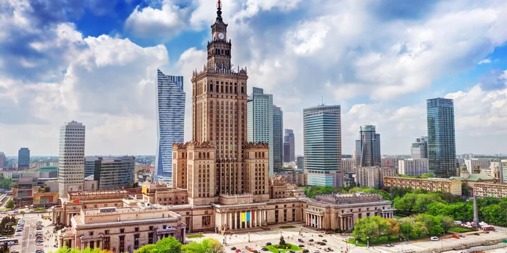 Prodloužený víkend ve Varšavě s bohatým programem: vlak, 2 noci v hotelu se snídaní