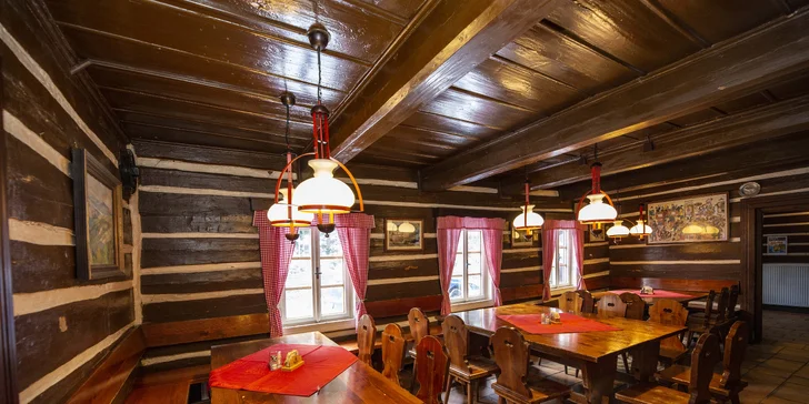 Zimní turistika v Krkonoších: ubytování se stravou v horské chalupě