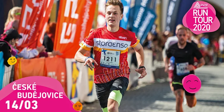 RunTour 2020 v Českých Budějovicích: 3, 5 nebo 10 km včetně Slevomat Run