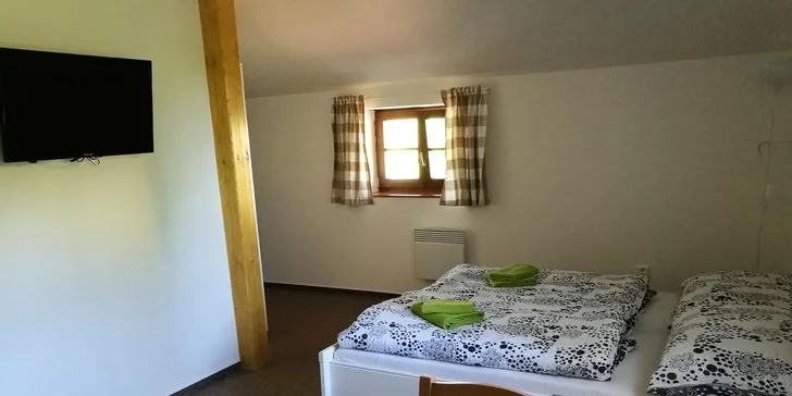 Na výběr máte i čtyřlůžkový pokoj.