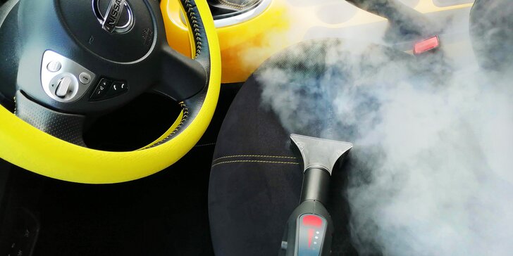 Tepování aut suchou parou a dezinfekce interiéru i klimatizačního systému ozonem
