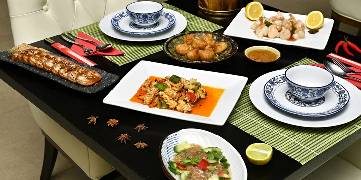 Sečuánské menu pro 2 osoby: masová, vegetariánská i deluxe verze