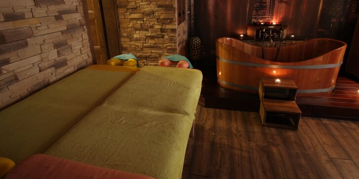 Láskyplné uvolnění ve dvou: párová masáž i s možností sauny