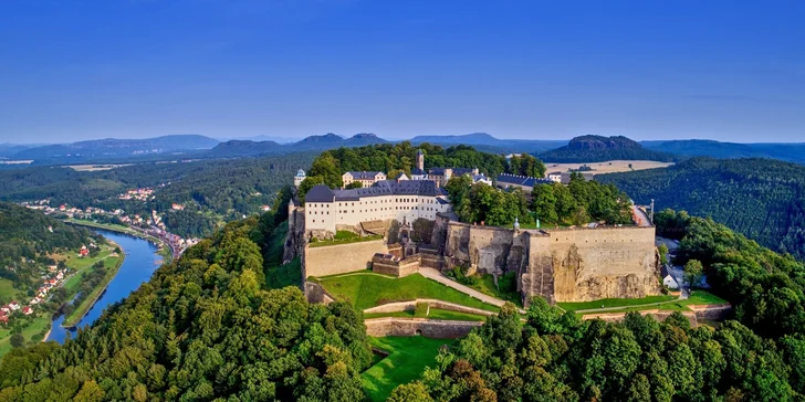 Výlet do malebného saského města Pirna, na pevnost Königstein a zámek Pillnitz
