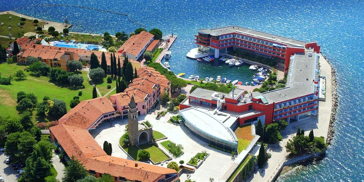Pobyt u moře ve slovinském městě Portorož: zrekonstruovaný 4* hotel, polopenze a vodní park