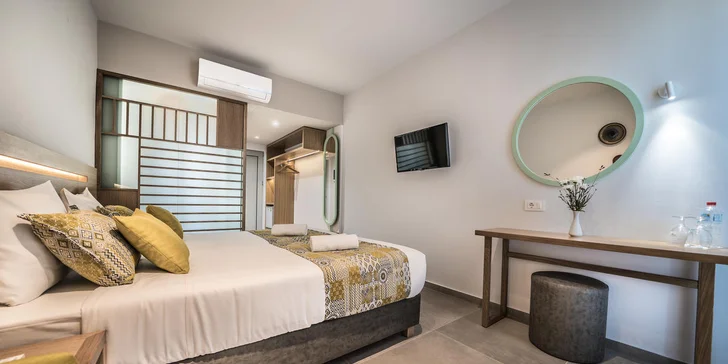 4* hotel s all inclusive přímo na pláži Adelianos Kampos nedaleko Rethymnonu