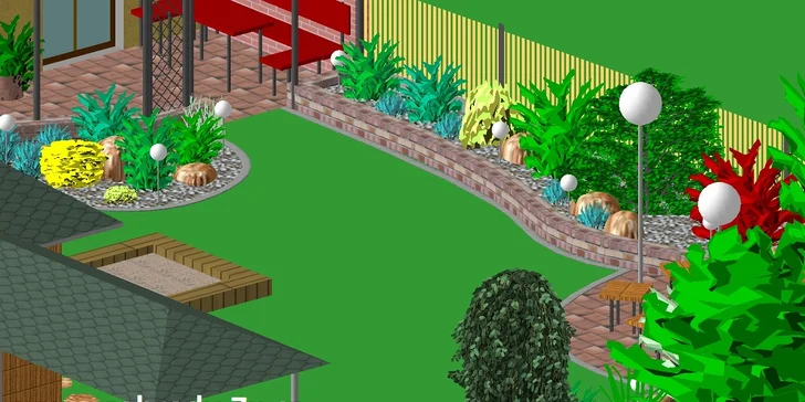 Okolí domu jako ze žurnálu: vizualizace zahrady od zkušených architektů