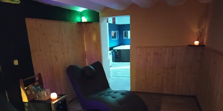Relaxujte v soukromí: wellness s vířivkou a možností sauny na 60 minut i celou noc