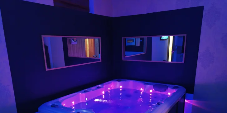 Relaxujte v soukromí: wellness s vířivkou a možností sauny na 60 minut i celou noc