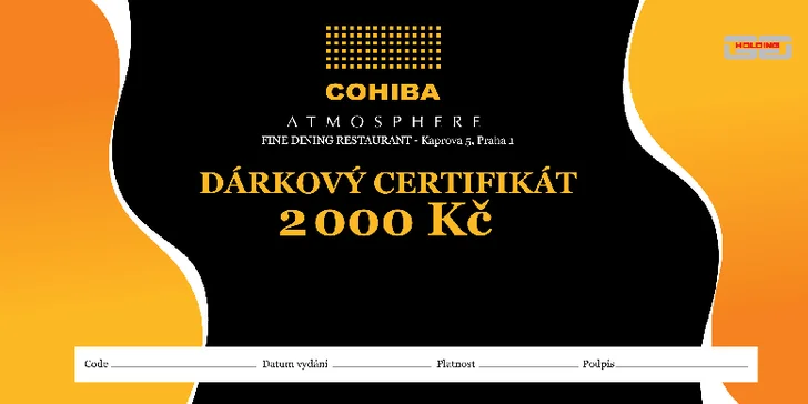 Voucher na 500, 1000 či 2000 Kč do cigar baru Cohiba Atmosphere: prémiový alkohol i koktejly