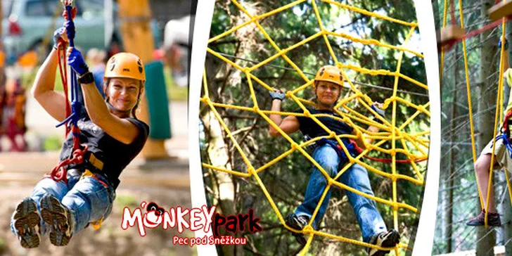 Lanové centrum Monkey park pro děti i dospělé