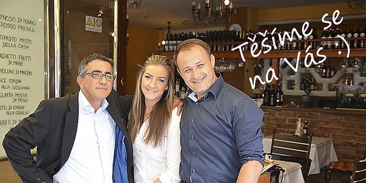 2x salát, těstoviny nebo risotto a dvě kávy