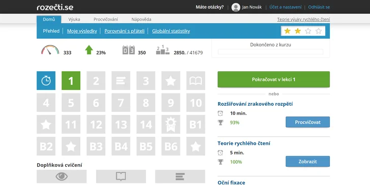 Naučte se rychlé čtení v češtině i angličtině: studentská či klasická verze 20hod. online kurzu